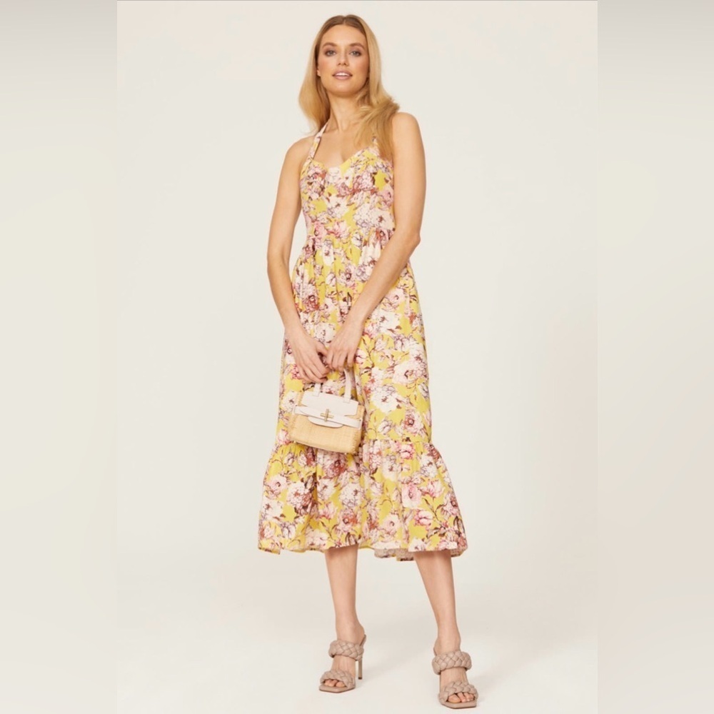 Bardot Labella Floral Halter Midi Dress